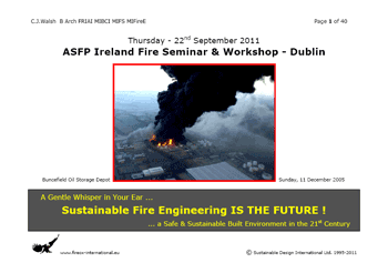 TYCO Fire & Security (UAE) Building Seminar - Sustainable Fire Engineering